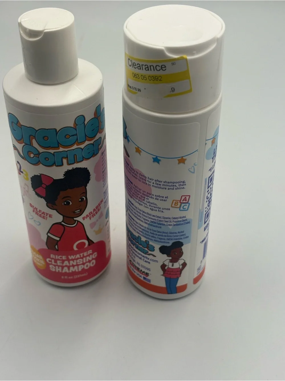 Gracie’s Corner Rice Water Shampoo & Conditioner Set 8 oz Sugar Cookie Scent
